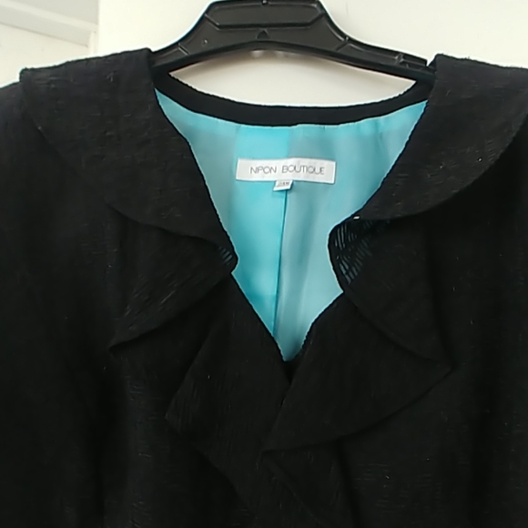 2 Piece Jet Black Suit - Picture 3 of 8